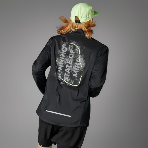 Negro Chamarra Ultimateadidas Estampada