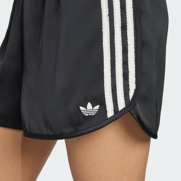 adidas Satynowe szorty z marszczonymi 3 paskami adidas