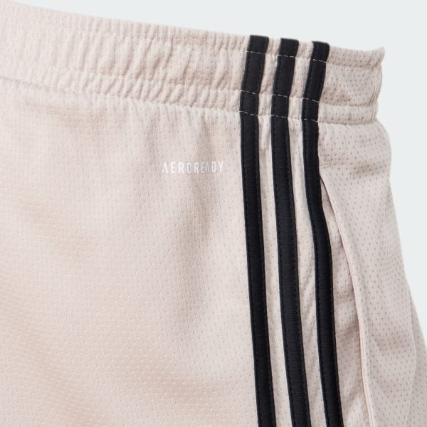 Bege Shorts Malha adidas Três Listras AEROREADY