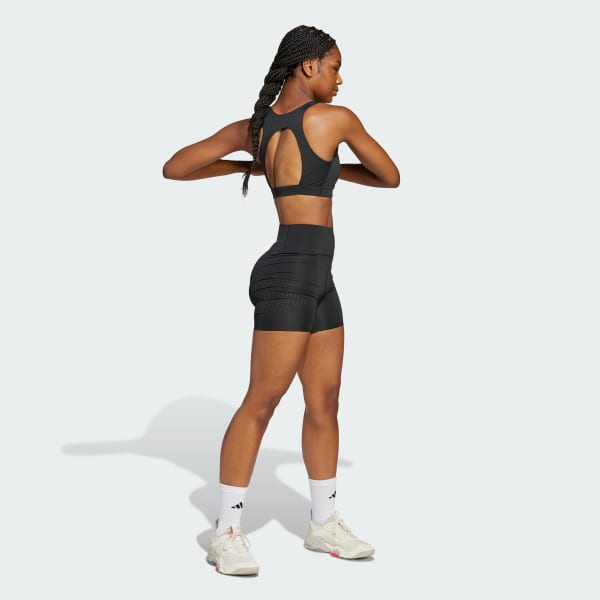 Negro Top de entrenamiento de soporte medio Powerimpact HIIT