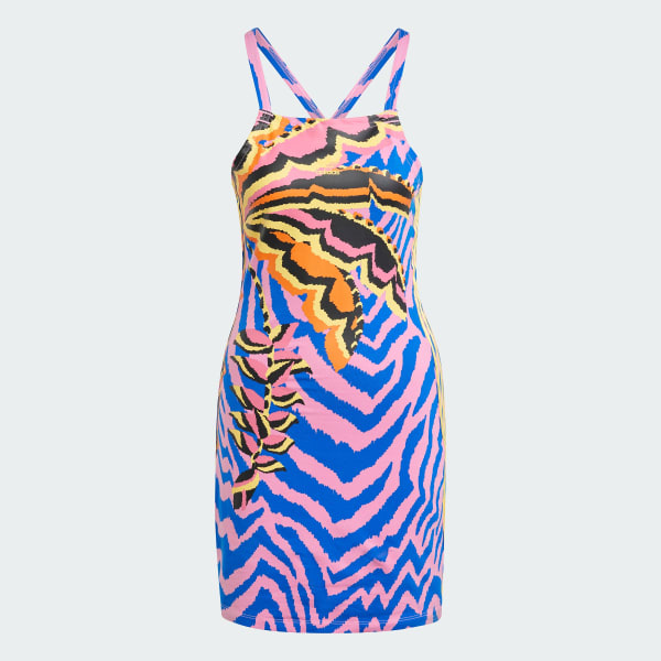 Rosado Minivestido adidas X FARM Rio 3 Tiras