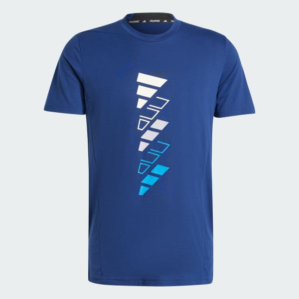 Azul Camiseta Estampada Logo AEROREADY Designed for Training