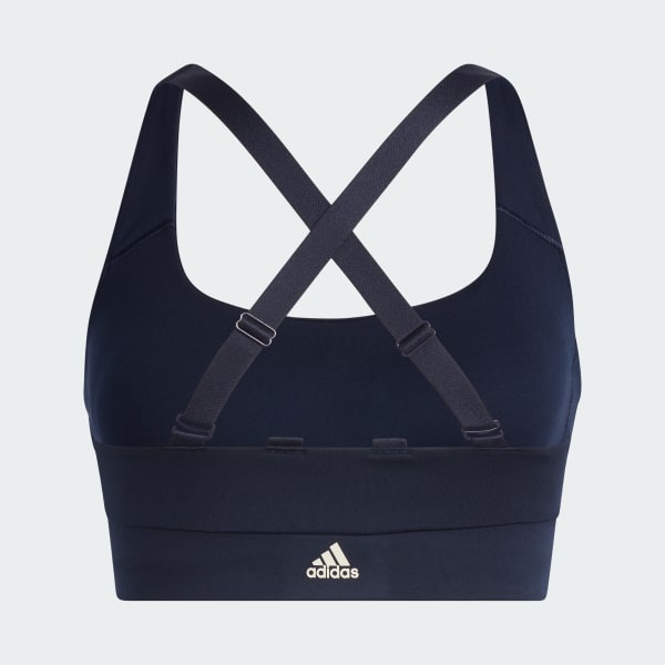 Azul Top Deportivo adidas Powerimpact Training Medium-Support Logo