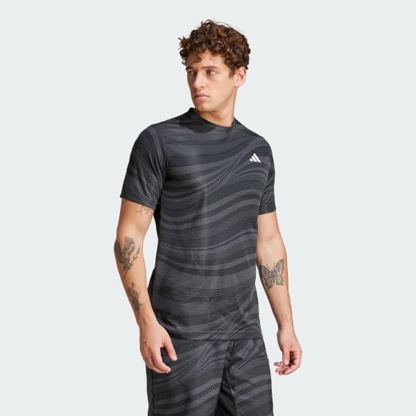 Zwart Club Tennis Climacool Graphic T-shirt