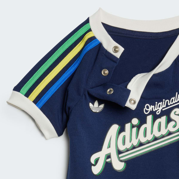 Blue 3-Stripes Bodysuit Kids