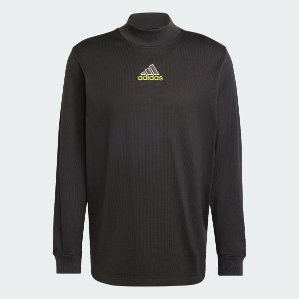 Black Long Sleeve Mock Neck Q1 Top