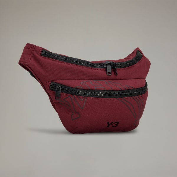 Burgundy Y-3 Morphed Crossbody Bag