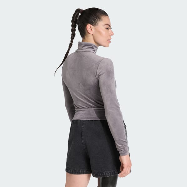 Essentials Velvet Fitted Track Top