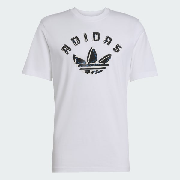 สีขาว เสื้อยืดพิมพ์ลาย