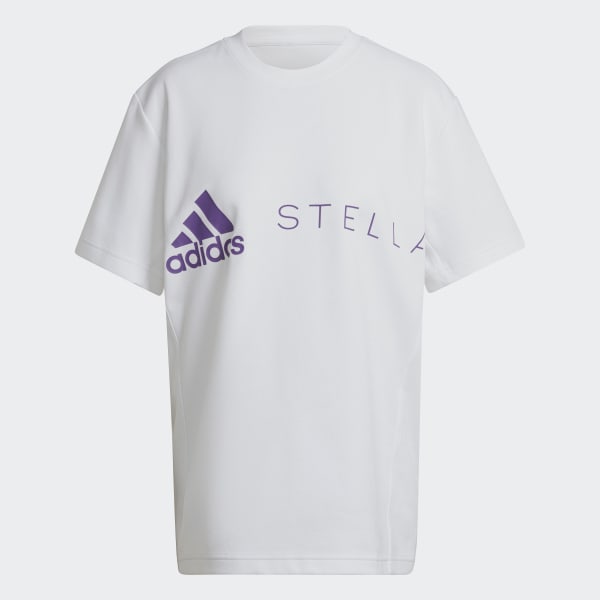 Hvit adidas by Stella McCartney Logo T-skjorte VA138