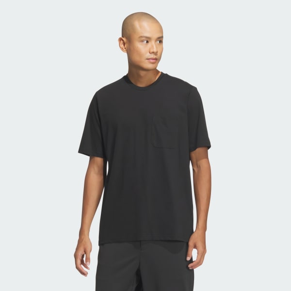 ブラック プレミアム レギュラーフィット ストレッチ コットン半袖Tシャツ