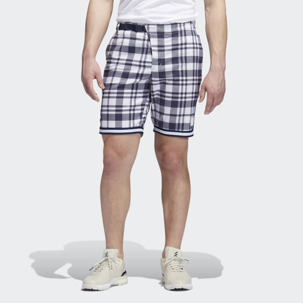 adidas Adicross Plaid 8.5-Inch Shorts - White | Men's Golf | adidas US
