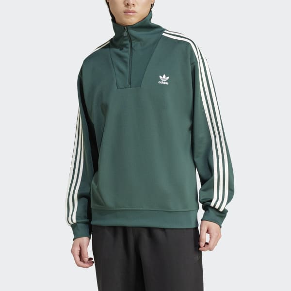 新品タグ付き 2024年モデル アディダス セットアップ M ミントグリーン セット【adidas】花柄刺繍 スウェットシャツ＆ショートパンツ