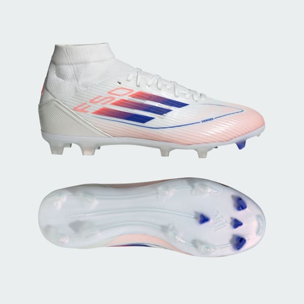 Blanco Calzado de Fútbol F50 League Mid-Cut Terreno Firme/Multisuperficie