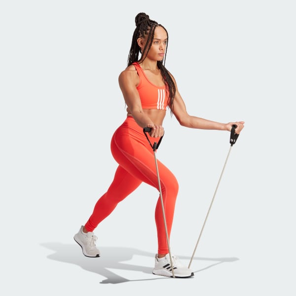 Orange Optime Mesh Full-Length Leggings