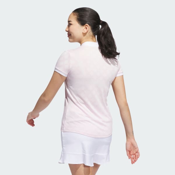 สีชมพู เสื้อโปโลแขนสั้นผ้าแจ็คการ์ด Ultimate365