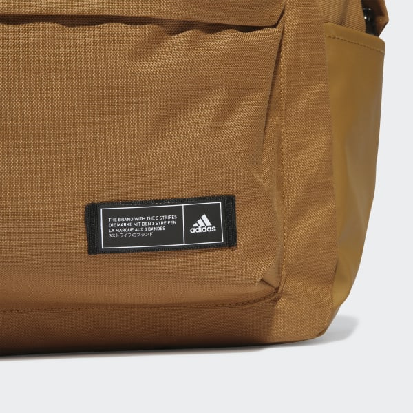 Brown Classic 3-Stripes Horizontal Backpack