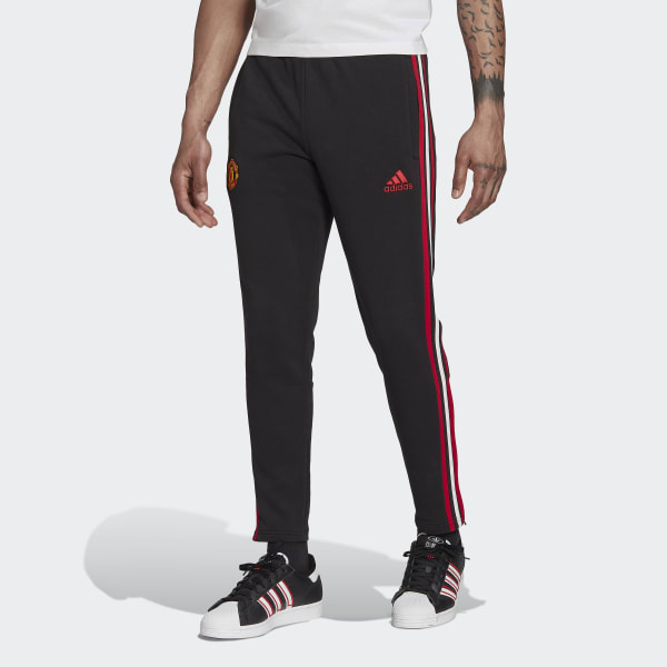 Black Manchester United DNA 3-Stripes Pants