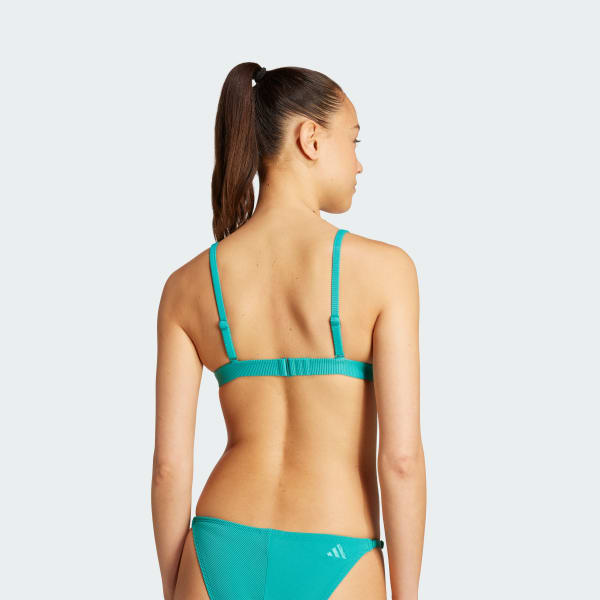 Groen Iconisea Ribbed Padded Triangle Bikinitopje