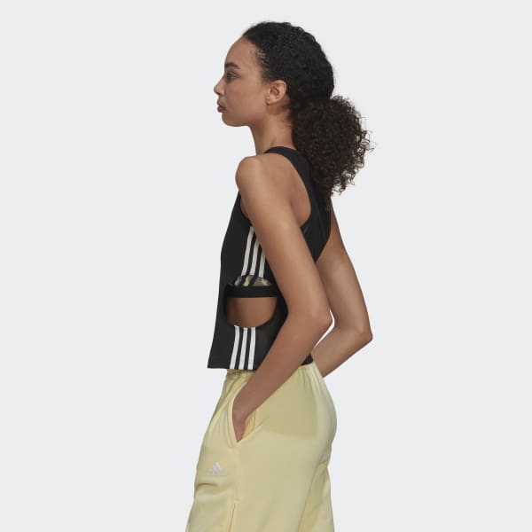 Μαύρο Hyperglam Fitted Tank Top With Cutout Detail