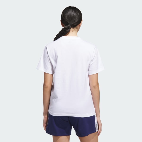 Branco Camiseta estampada de colagem DIY