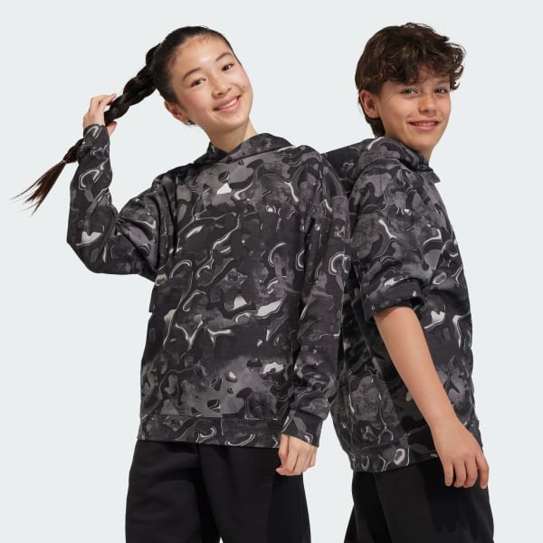 Γκρι Future Icons Allover Print Hoodie Kids
