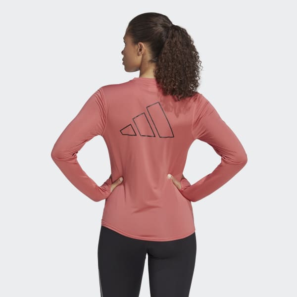 cervená Tričko Run Icons Running Long Sleeve V6444