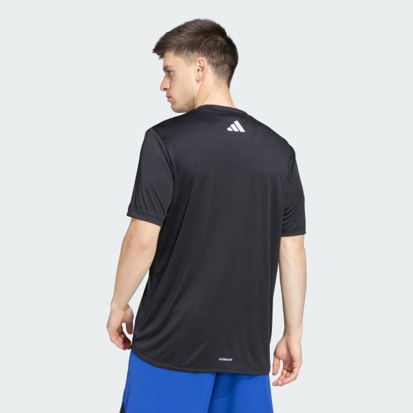 Black 3 Bars AEROREADY Tee