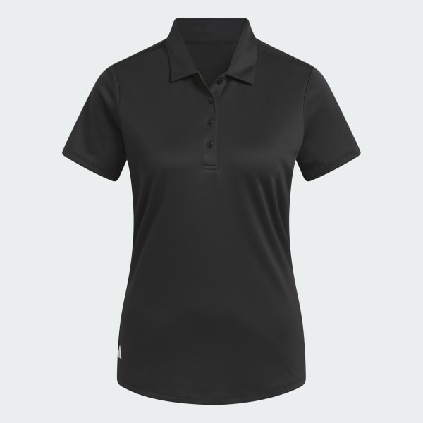 adidas Women s Solid Performance Short Sleeve Polo Shirt Black Free Delivery adidas UK