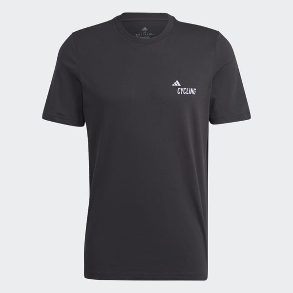 Noir T-shirt de cyclisme graphique (Non genré)