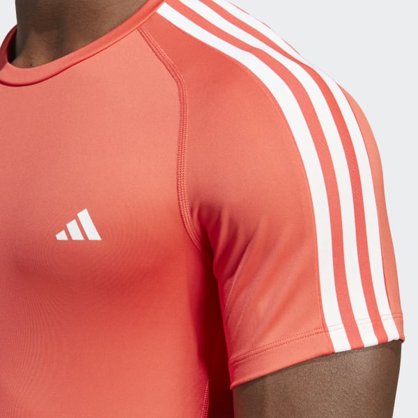 Rood Techfit 3-Stripes Training T-shirt