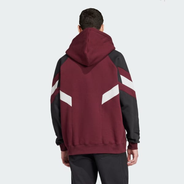 Felpa adidas con cappuccio bordeaux cheap