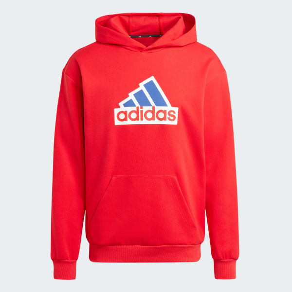 Vermelho Moletom Capuz Future Icons Badge of Sport