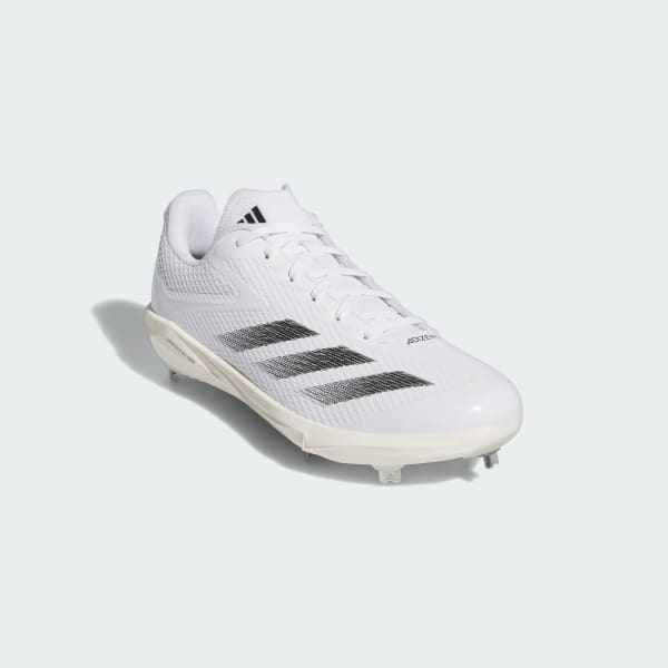 White Adizero Electric Baseball Cleats