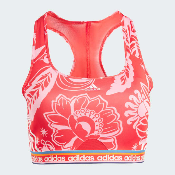 adidas x FARM Rio Medium-Support Bra (Plus Size) - Red | Women's Yoga ...