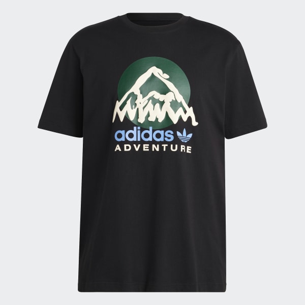 Negro Playera Estampada adidas Adventure Mountain