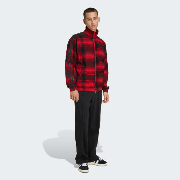 adidas FIREBIRD TRACK TOP TARTAN - Red | Free Shipping with adiClub