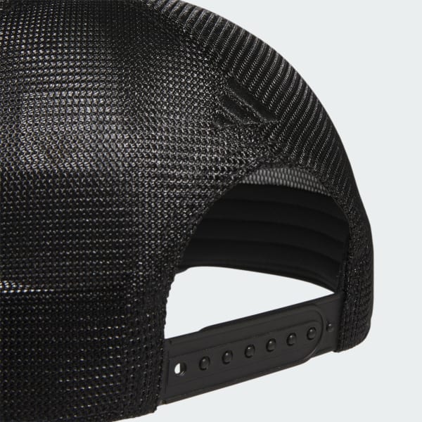 Black Five-Panel Trucker Hat