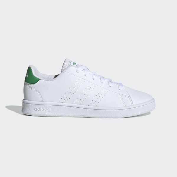 Fremhævet genert Regenerativ Hvide og grønne Advantage sko til børn | adidas Danmark
