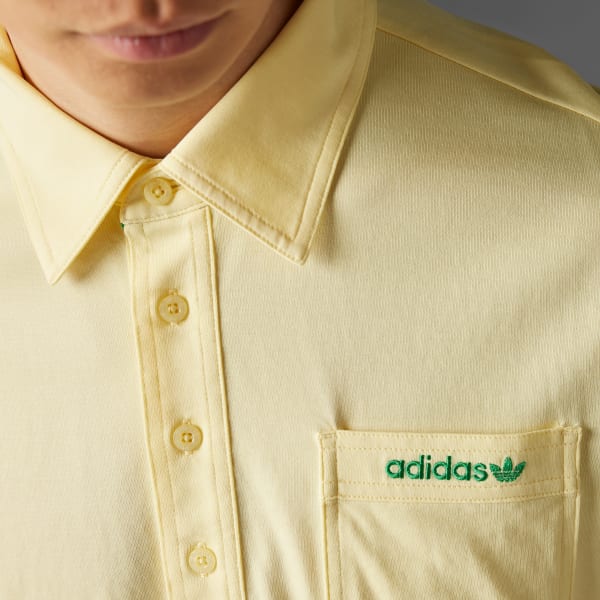 adidas Originals Archive Pocket Polo Shirt - Yellow | Free