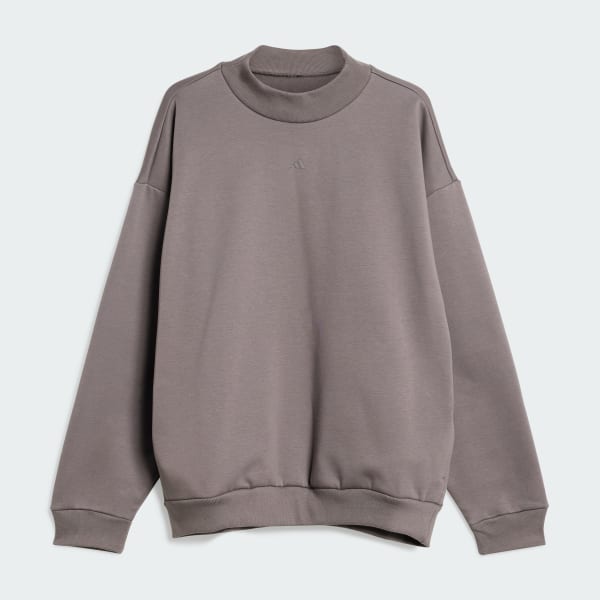 Brązowy adidas Basketball Crew Sweatshirt