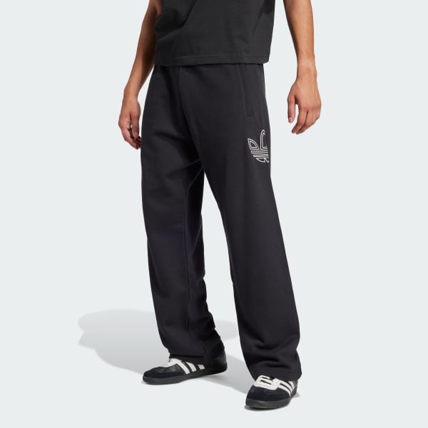 Μαύρο Outlined Trefoil Pants