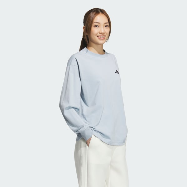 ブルー エッセンシャルズ プラス スモールロゴ 長袖Tシャツ