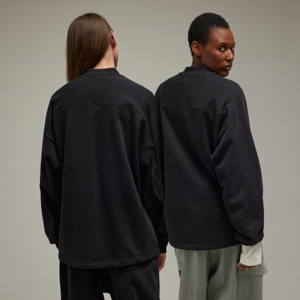 Black Y-3 Graphic Logo French Terry Crew Sweater