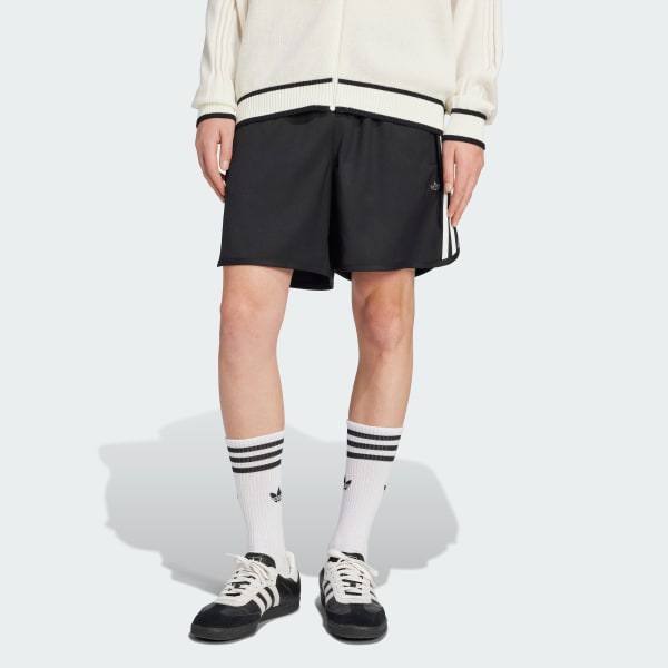 สีดำ กางเกงขาสั้น Premium 3-Stripes