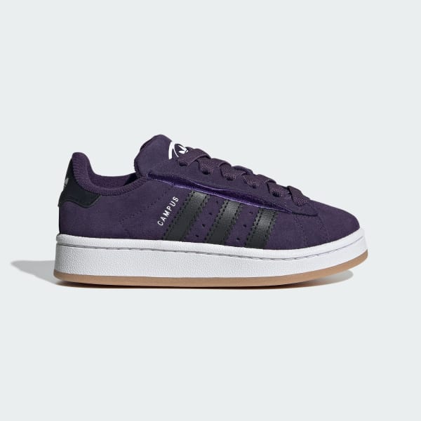 Purple Campus 00s Comfort Closure Elastic Lace Shoes Kids