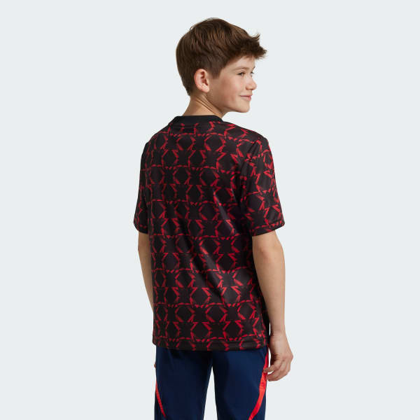 Black Manchester United Pre-Match Jersey Kids
