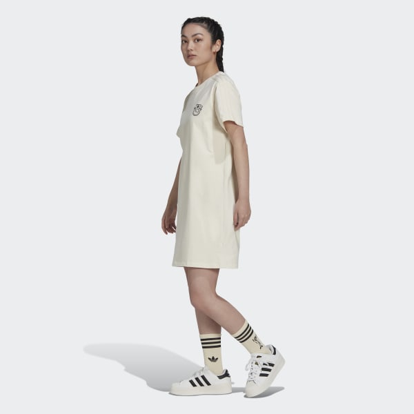 Branco Vestido adidas Originals x André Saraiva CU153
