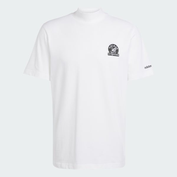 Branco T-shirt com estampado