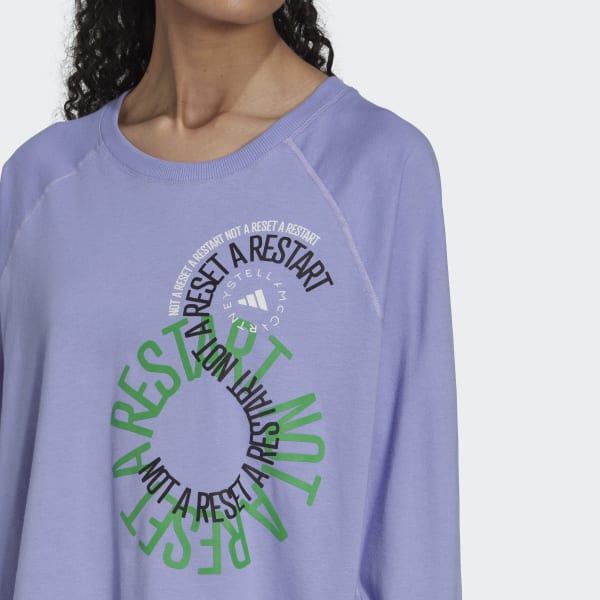 Lilla adidas by Stella McCartney Long Sleeve kønsneutral T-shirt BWC67
